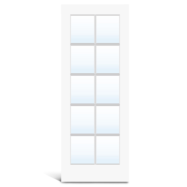 Puerta francesa de vidrio imprimado MDF 10 Lite