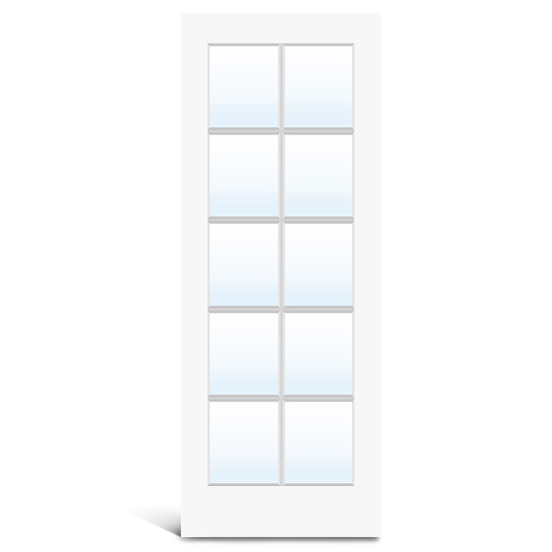 Puerta francesa de vidrio imprimado MDF 10 Lite