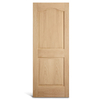 Puerta de panel de roble superior de arco de 2 paneles