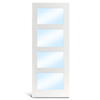 Puerta francesa de vidrio imprimado MDF 4 Lite