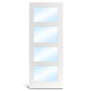 Puerta francesa de vidrio imprimado MDF 4 Lite