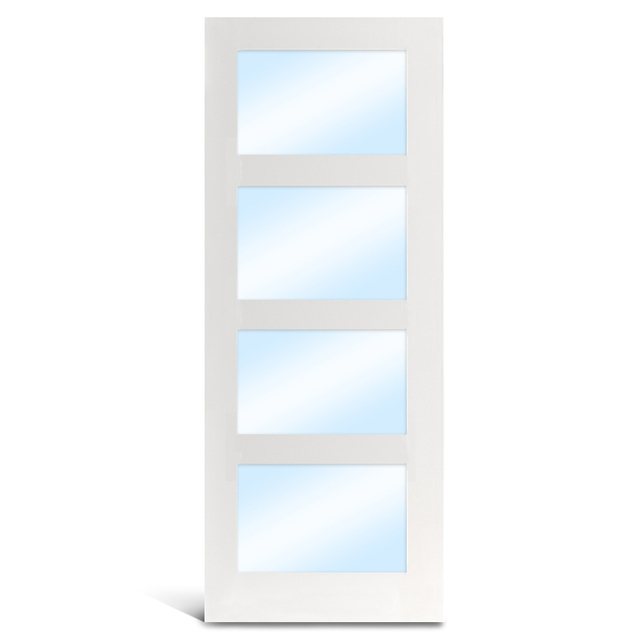 Puerta francesa de vidrio imprimado MDF 4 Lite