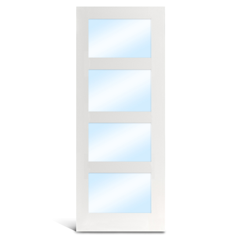 Puerta francesa de vidrio imprimado MDF 4 Lite