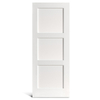Cuadrado de 3 paneles planos con puerta Shaker vertical imprimada