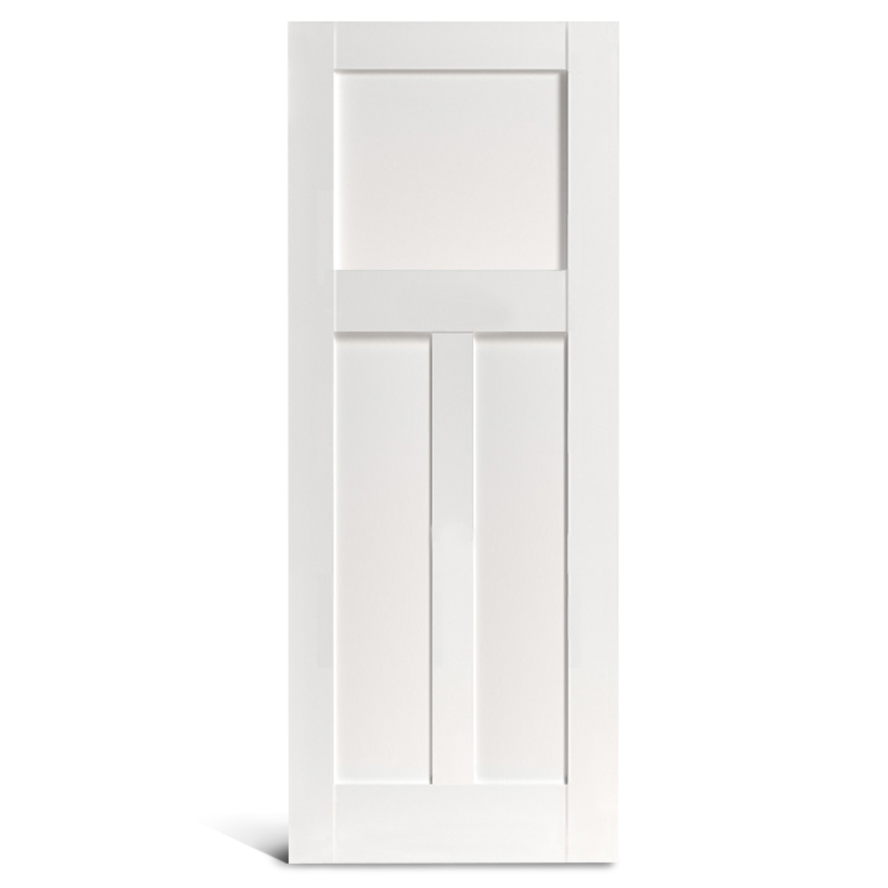 Cuadrado de 3 paneles planos con puerta vertical de PVC