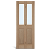 4 panel de roble cuadrado de 4 paneles Puerta de vidrio de roble