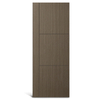 3 paneles iguales a 1 panel vertical Puerta moldeada de PVC ranurada