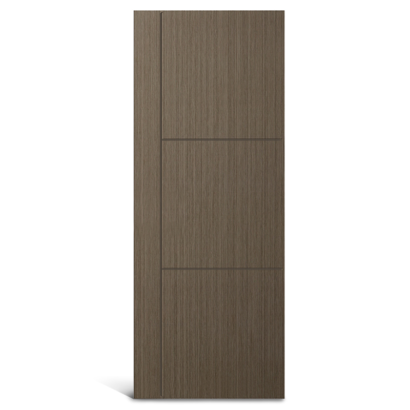 3 paneles iguales con 1 panel vertical Puerta moldurada de PVC ranurada