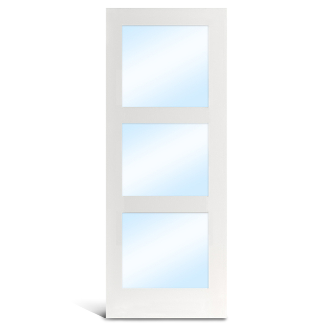 Puerta francesa de vidrio imprimado MDF 3 Lite