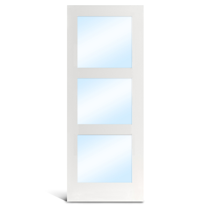 Puerta francesa de vidrio imprimado MDF 3 Lite