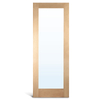 1 puerta francesa de vidrio de roble Lite