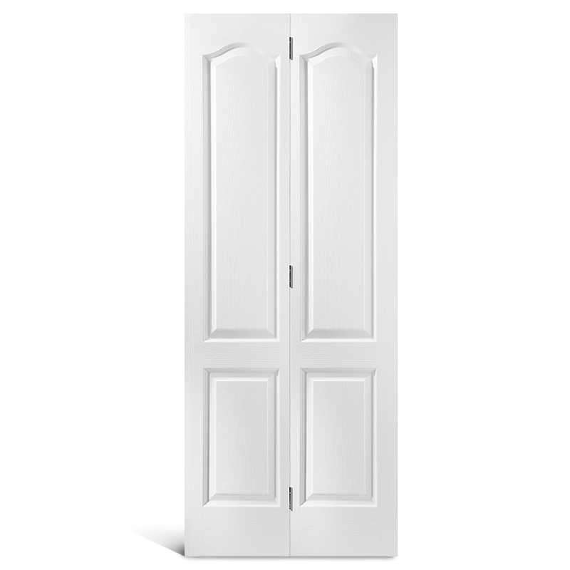 Puerta plegable imprimada superior redonda de 4 paneles