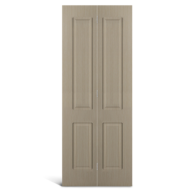 Puerta plegable de PVC con parte superior cuadrada de 4 paneles