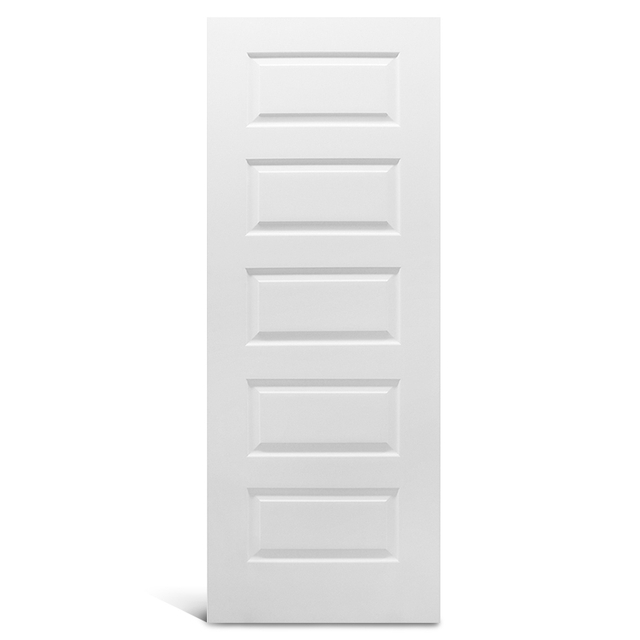 Puerta moldeada imprimada lisa de 5 paneles