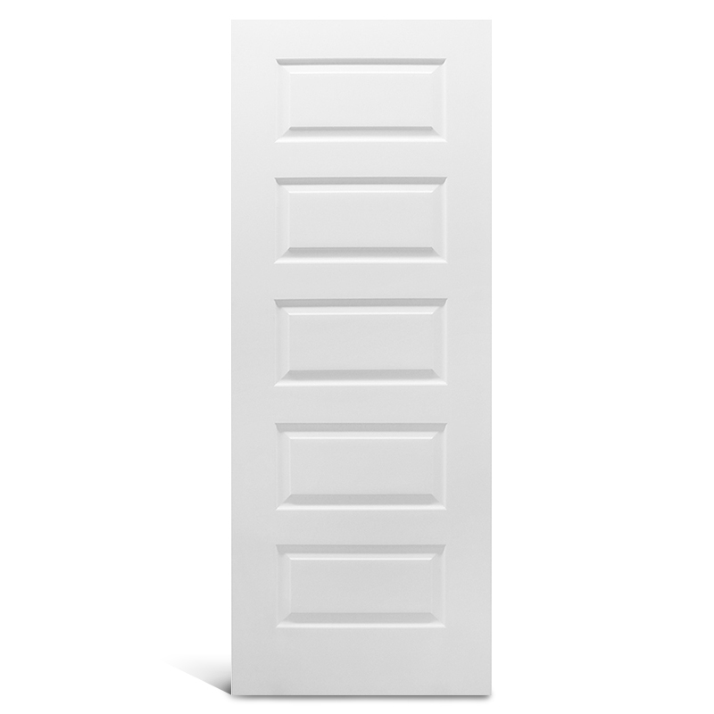 Puerta moldeada imprimada lisa de 5 paneles