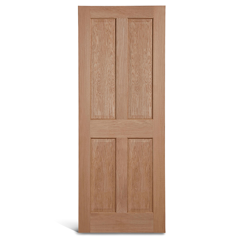 Puerta de panel de roble de 4 paneles