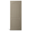 Puerta moldeada de PVC con parte superior de arco de 2 paneles