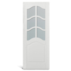 Puerta moldeada de PVC de vidrio con tapa de arco 7 Lite