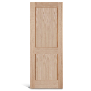 2 puertas Shaker de roble de panel plano