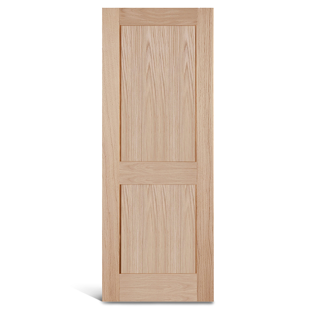 2 puertas Shaker de panel plano de roble