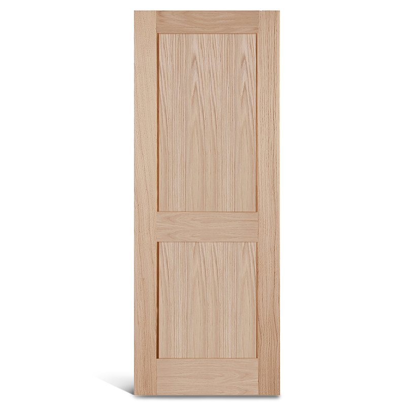 2 puertas Shaker de panel plano de roble