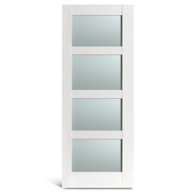 Puerta francesa de vidrio de PVC de 4 lite