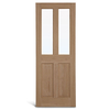 Puerta de panel de roble de vidrio de 4 paneles