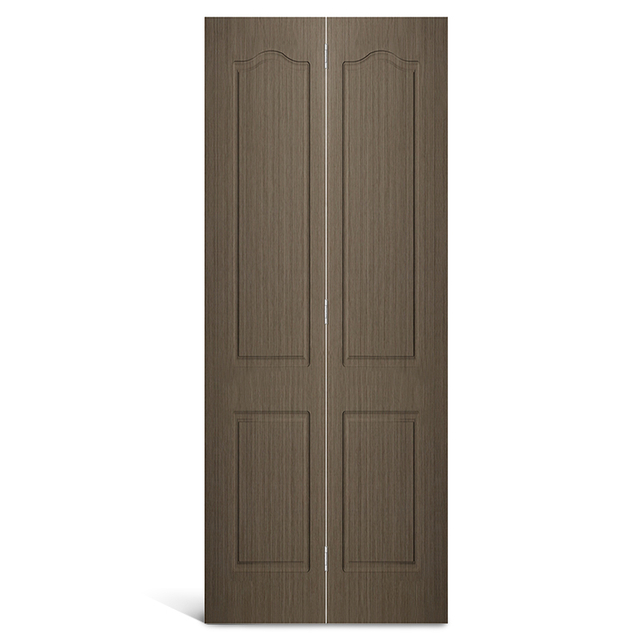 Puerta plegable de PVC con arco superior de 4 paneles