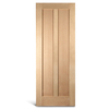 Puerta Shaker vertical de roble de 2 paneles planos