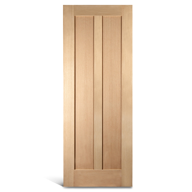 2 puertas Shaker verticales de roble de panel plano