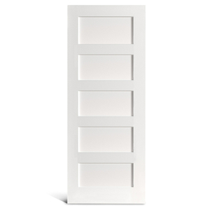 Puerta Shaker imprimada de 5 paneles planos