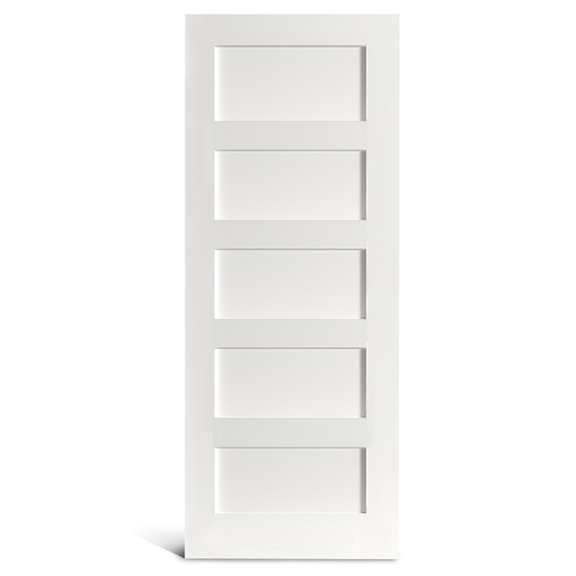Puerta Shaker imprimada de 5 paneles planos