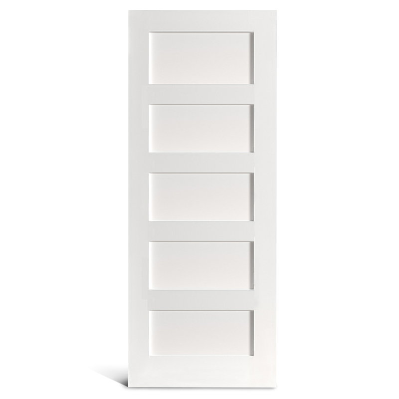 Puerta Shaker imprimada de 5 paneles planos