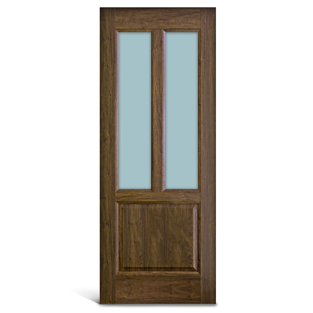 Puerta de panel de PVC de vidrio de 3 paneles