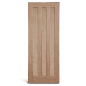 Puerta de panel de roble de 3 paneles