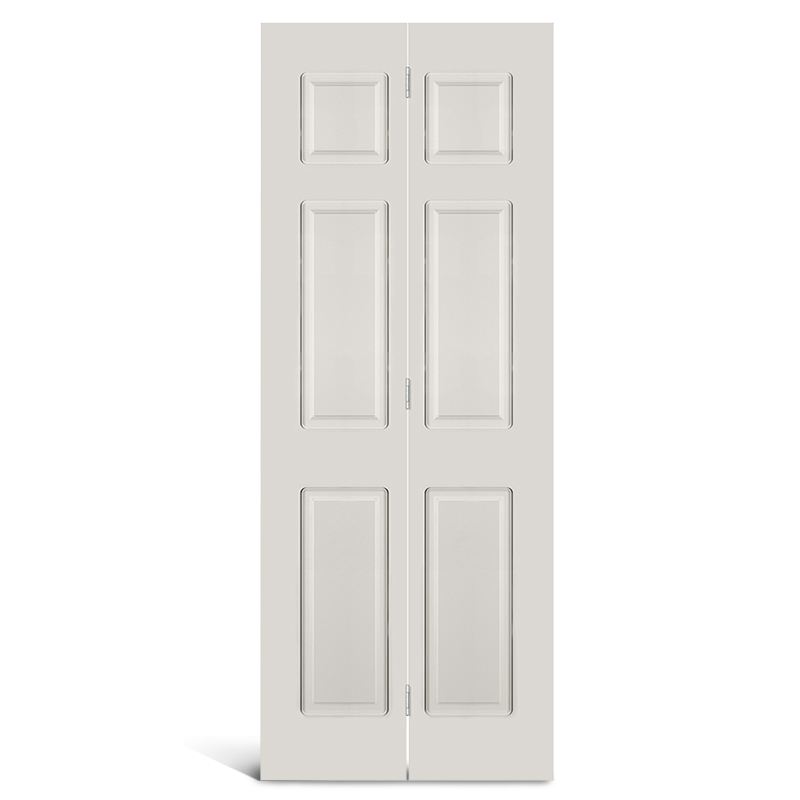 Puerta plegable de PVC con parte superior cuadrada de 6 paneles