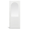 Puerta moldeada de PVC de vidrio con tapa redonda de 2 paneles