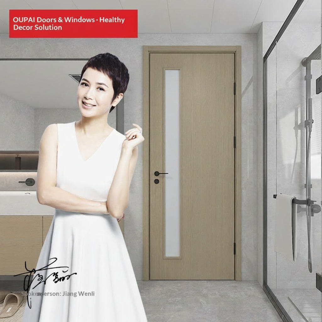 Certificado CE Saso GOST-R de puerta de madera MDF de PVC Oupai