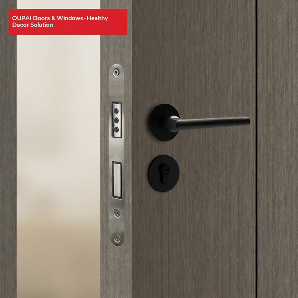 Certificado CE Saso GOST-R de puerta de MDF de madera pintada Oupai