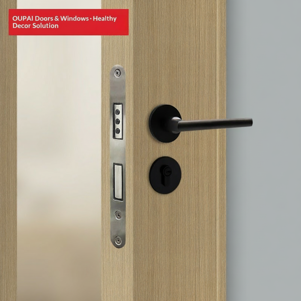 Certificado CE Saso GOST-R de puerta de madera MDF de PVC Oupai