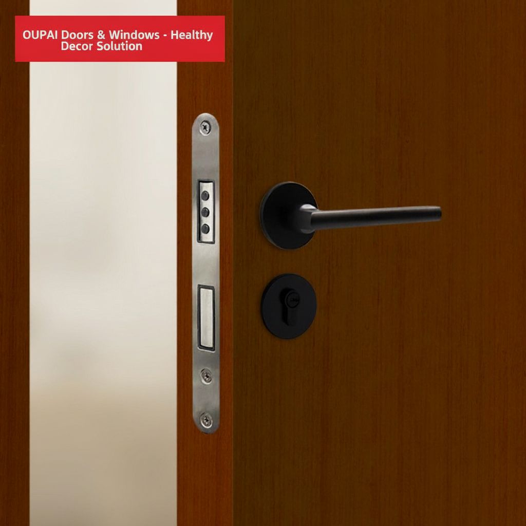 Certificado CE Saso GOST-R de puerta de MDF de madera pintada Oupai