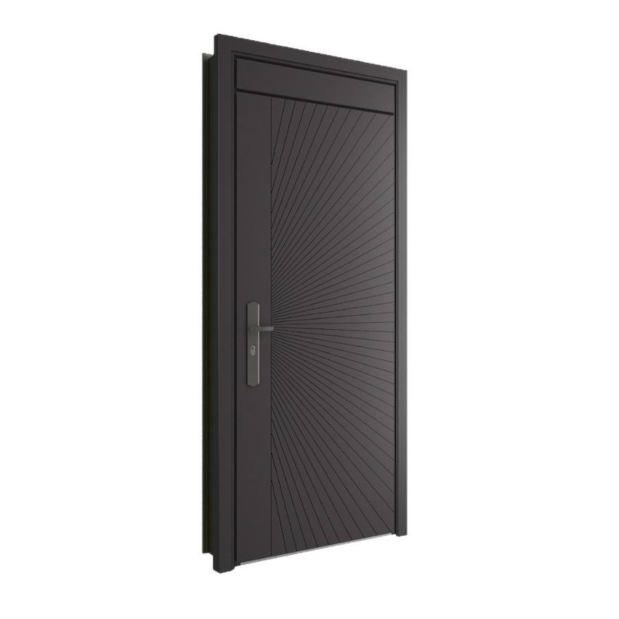 Puerta de seguridad de entrada de acero Oupai FSC CE Saso GOST-R autenticar