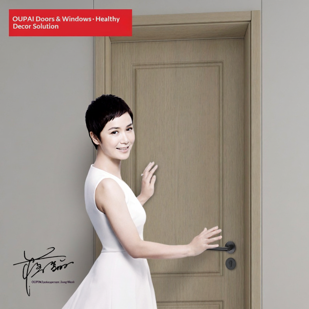 Certificado CE Saso GOST-R de puerta de madera MDF de PVC Oupai